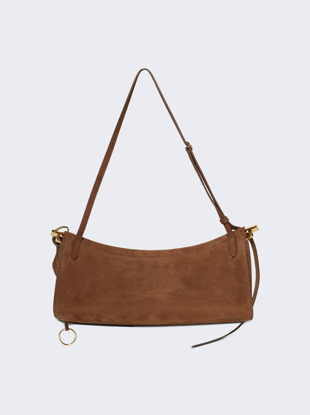 Le Click East West Medium Bag in Nubuck Umber | SHOP BAZAAR