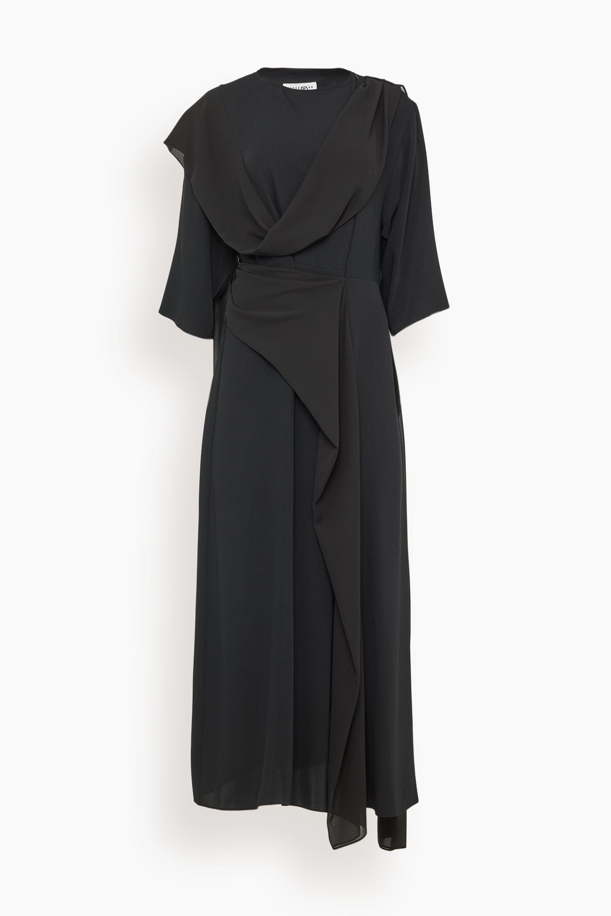 Draped Dress - Black | SHOP BAZAAR