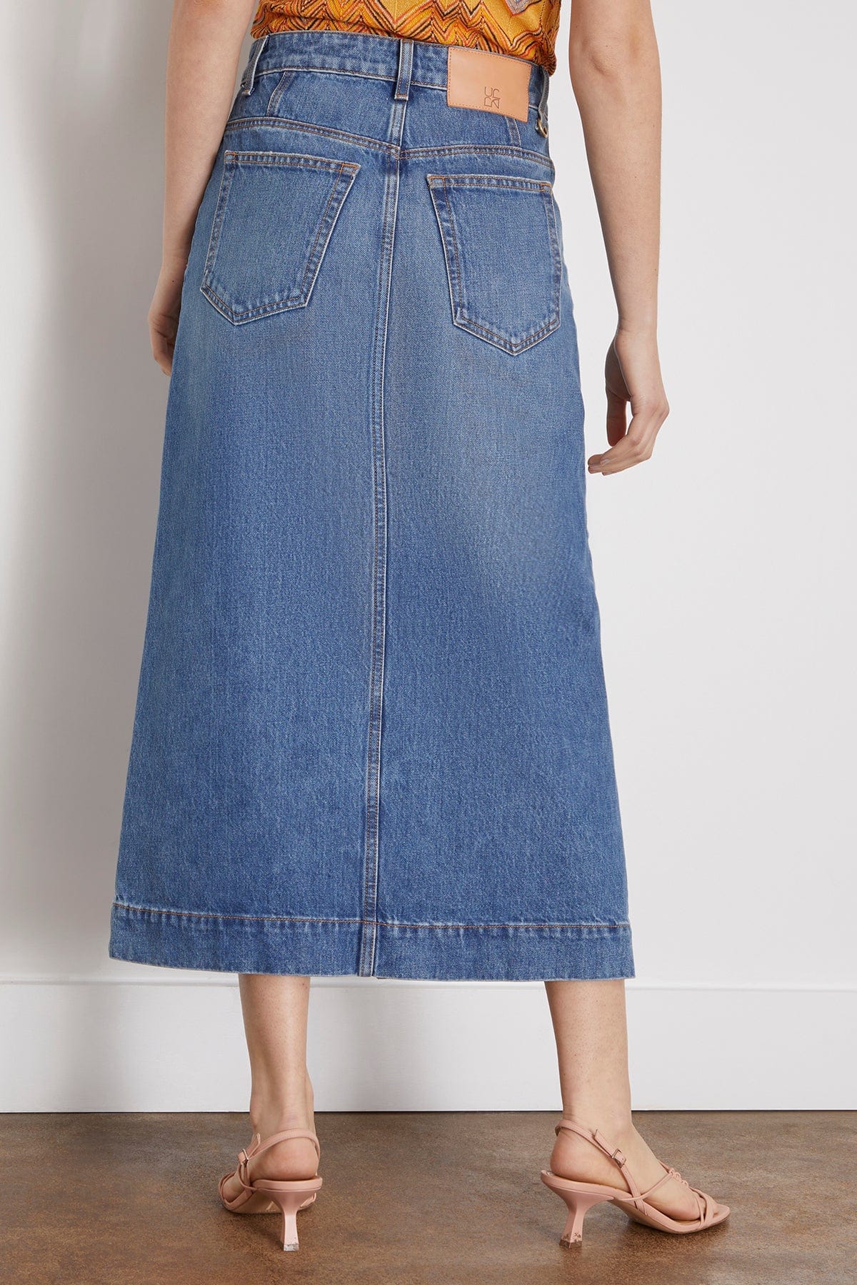 The Bea Skirt - Danube Medium Indigo | SHOP BAZAAR