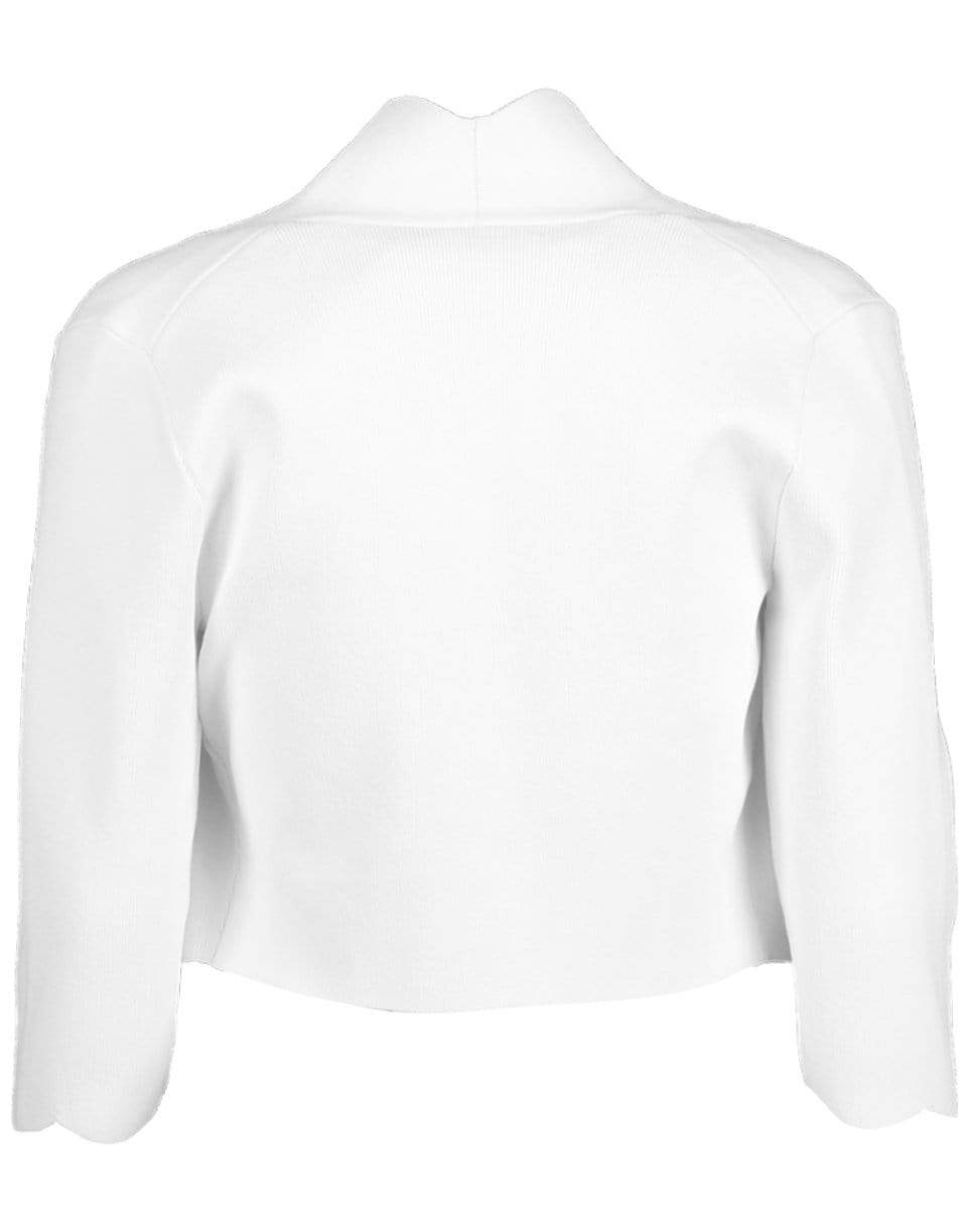 Scallop Knit Bolero - White | Harper's Bazaar Shop