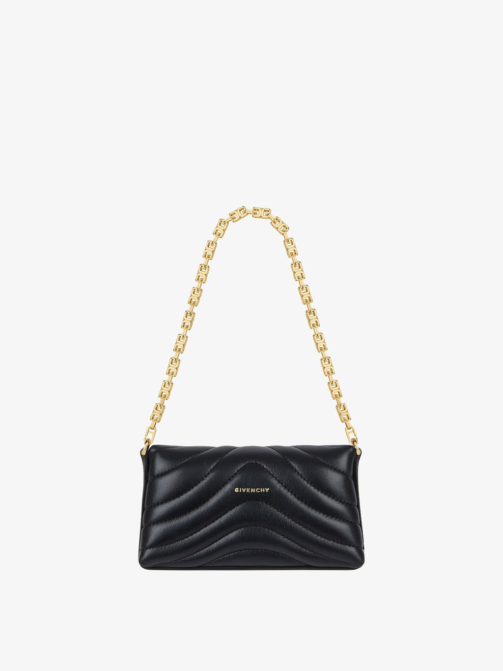 Small 4G bag in satin with strass and chain in - natural