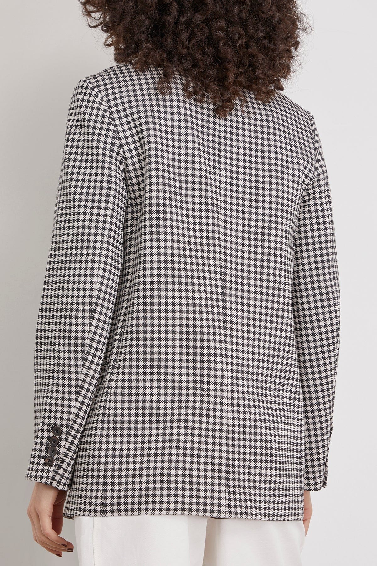Gingham Tailored Blazer - Black / Ivory | SHOP BAZAAR