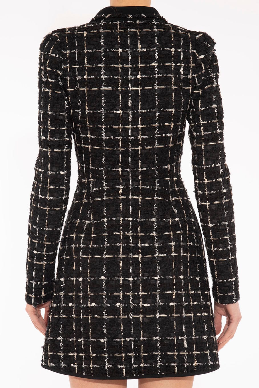 Tweed Check Long Sleeve Dress | SHOP BAZAAR