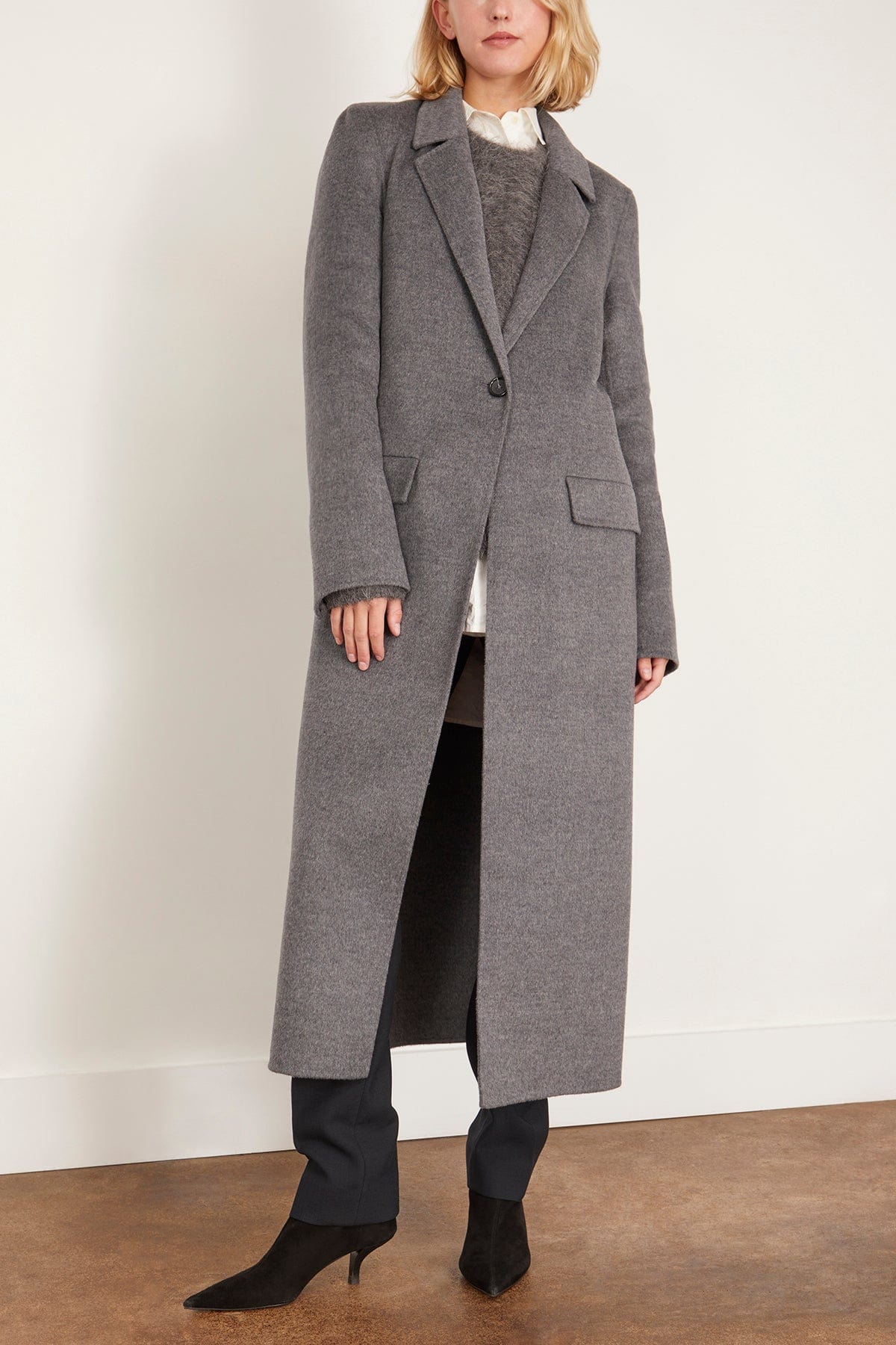 TOTEME クラシックダブルコート coat mid grey melange Classic Double Coat - Mid Grey Melange | SHOP BAZAAR