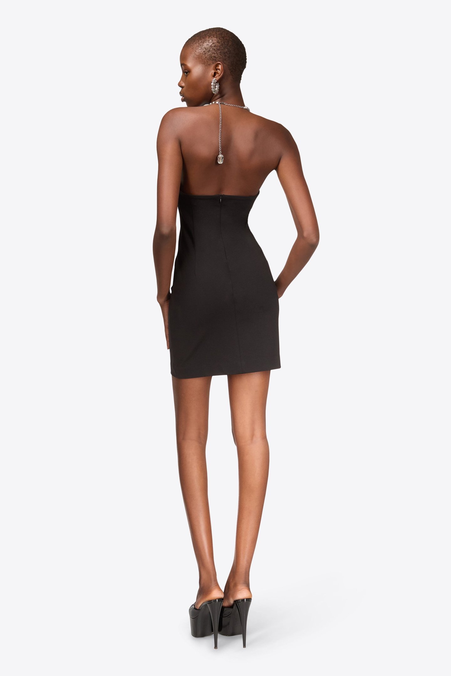 Crystal Halter Mini Dress | SHOP BAZAAR