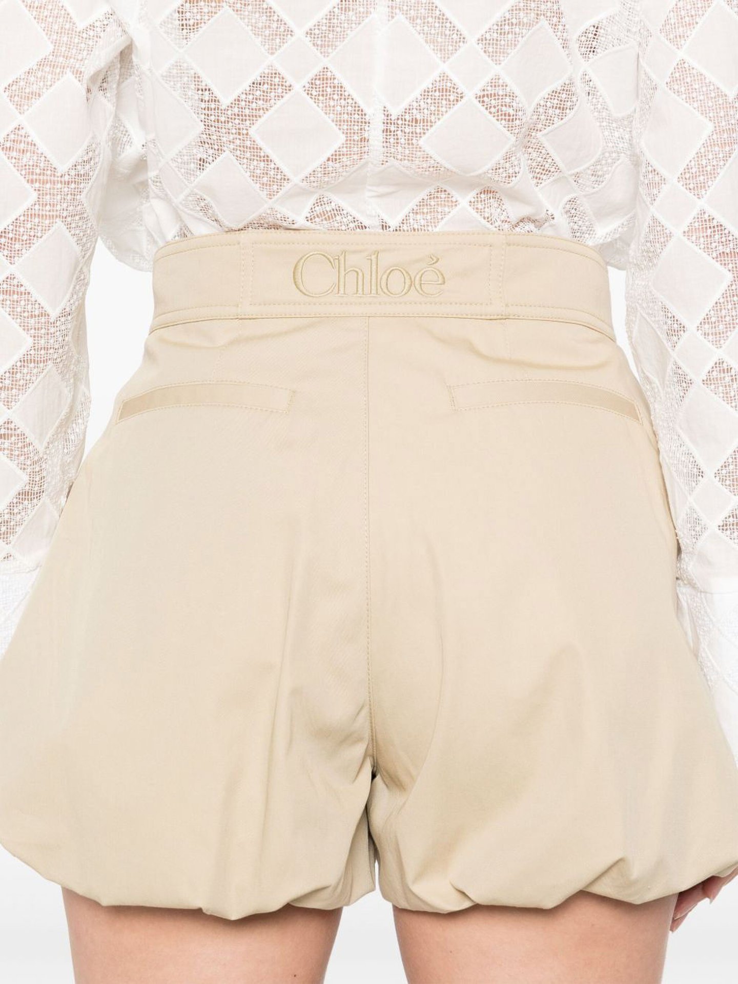 Cotton Gabardine Mini Balloon Shorts | SHOP BAZAAR