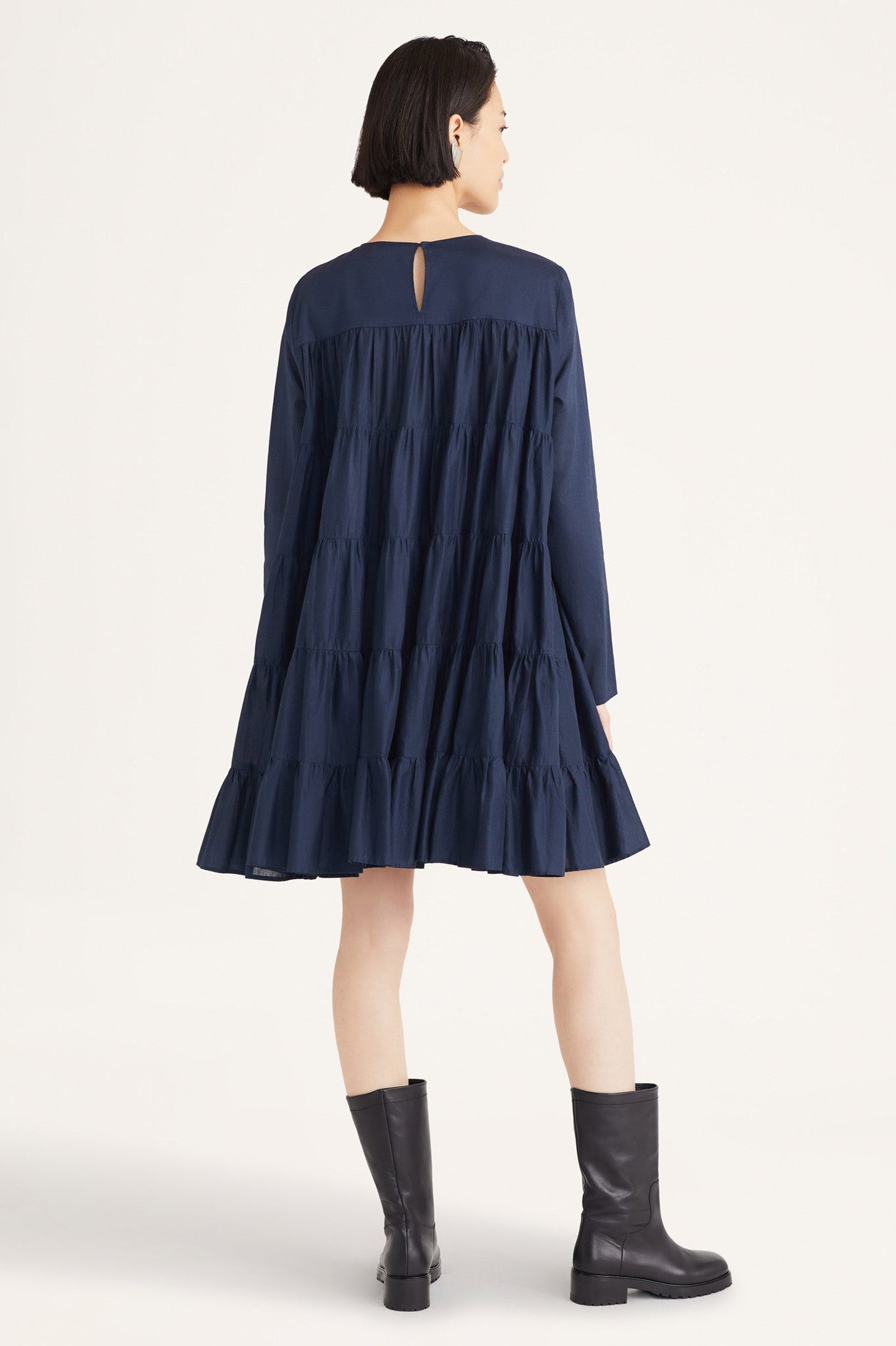 注目ショップ・ブランドのギフト Soliman Dress BAZAAR SHOP | Navy - ワンピース