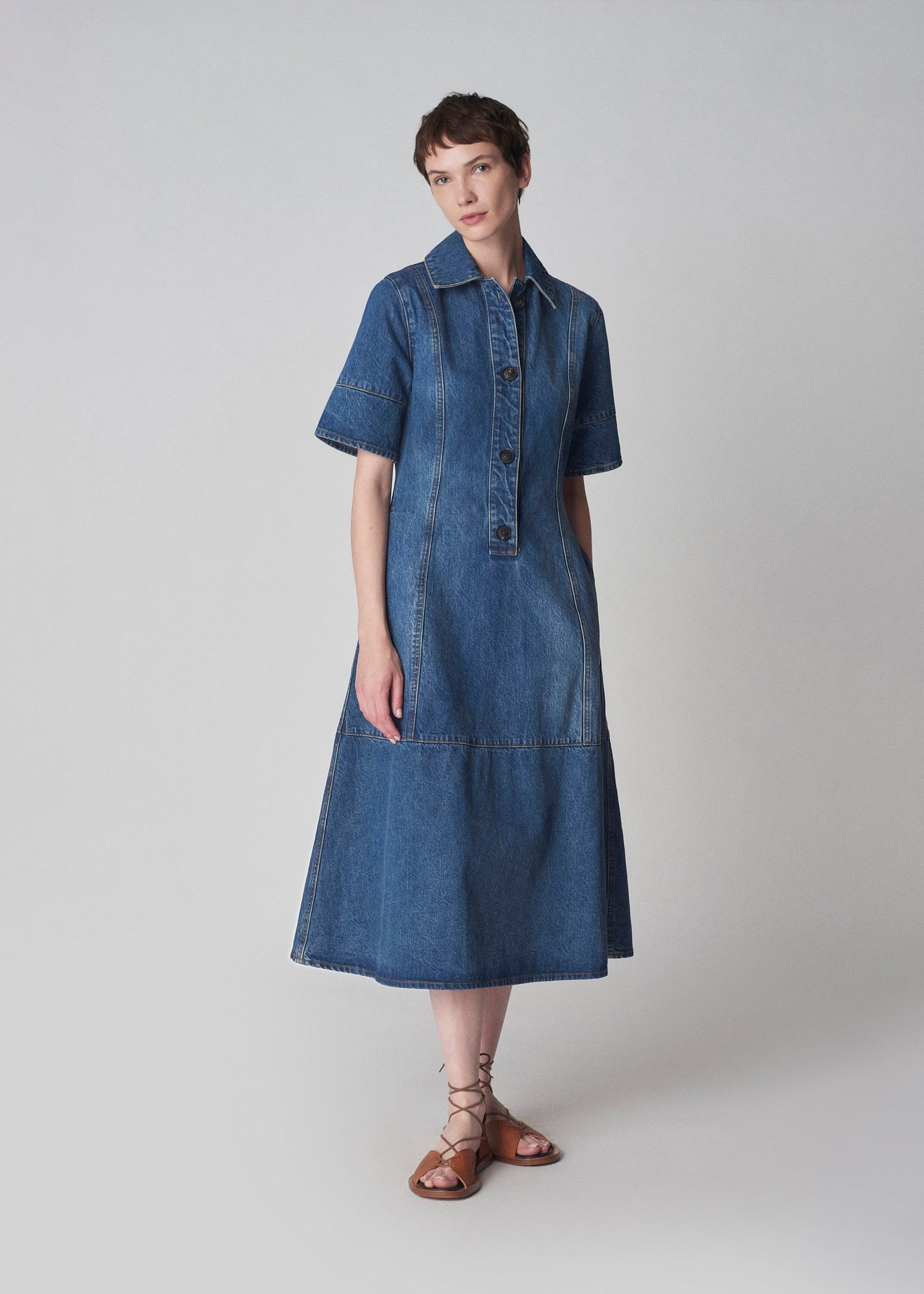 Long Sleeve Empire Waist Maxi Dress