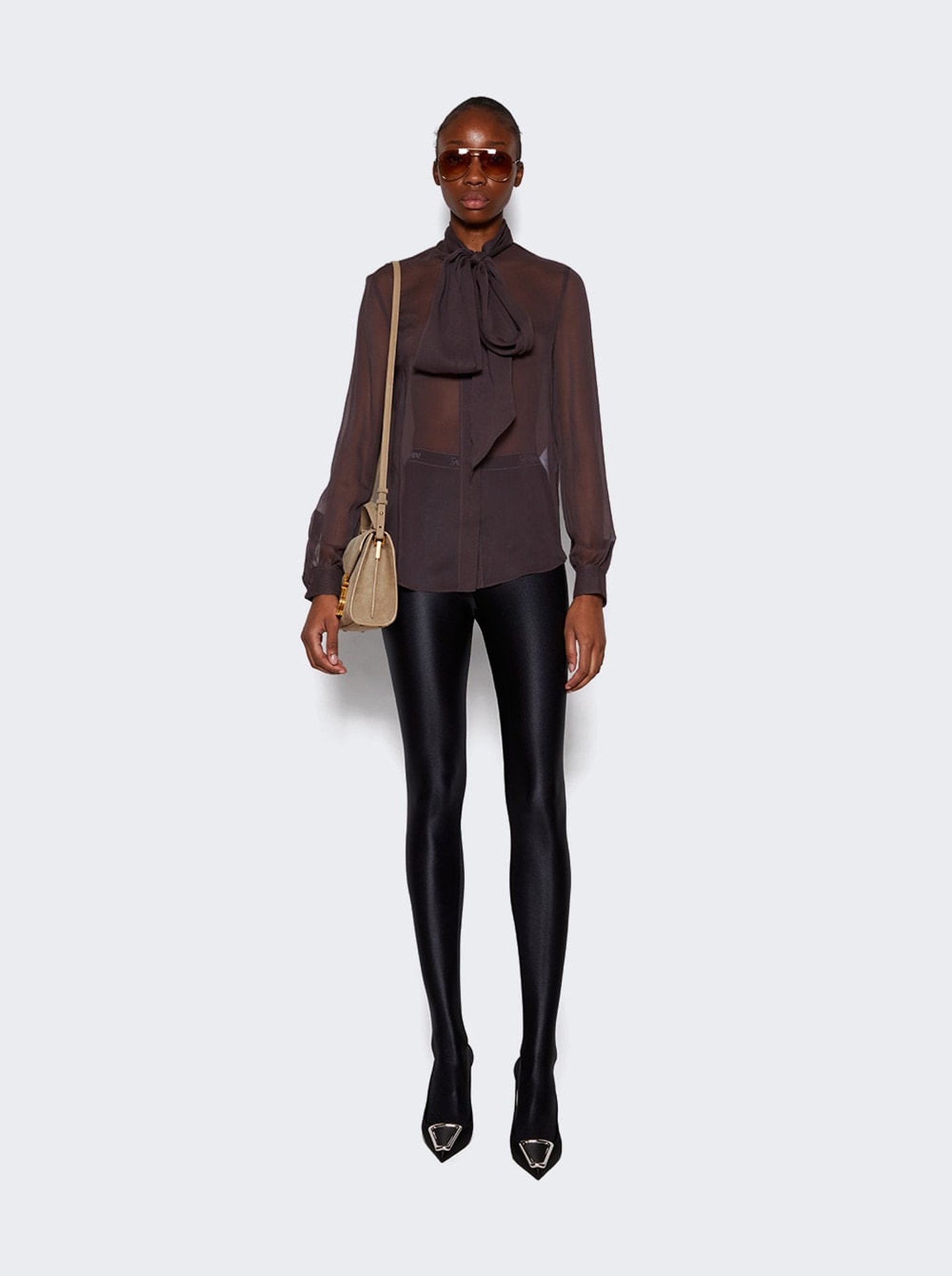 Shiny Jersey Tights | SHOP BAZAAR