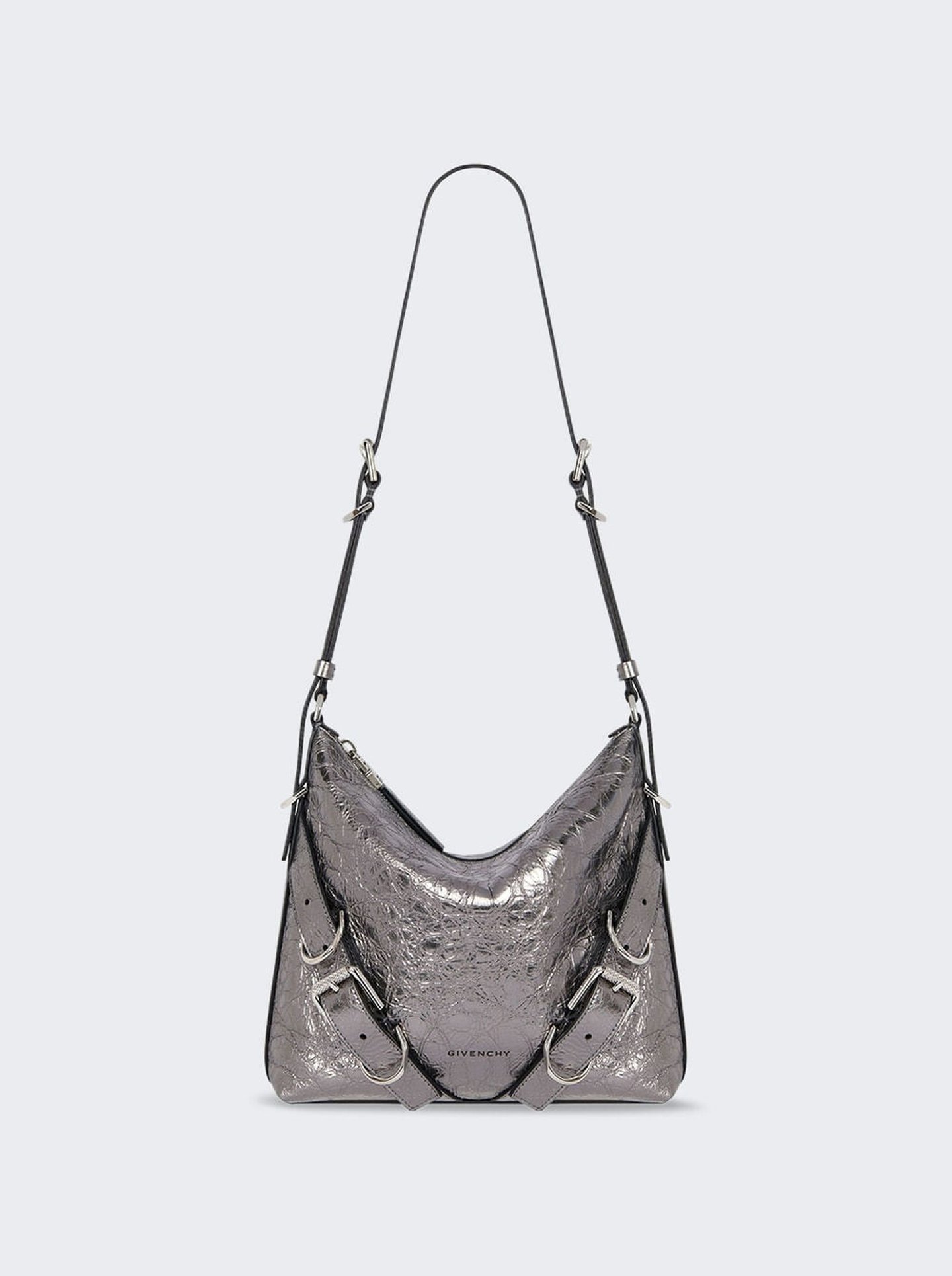 ショルダーバッグ・ポシェット Givenchy Voyou Medium Laminated Leather Bag Voyou Medium leather shoulder bag in brown - Givenchy