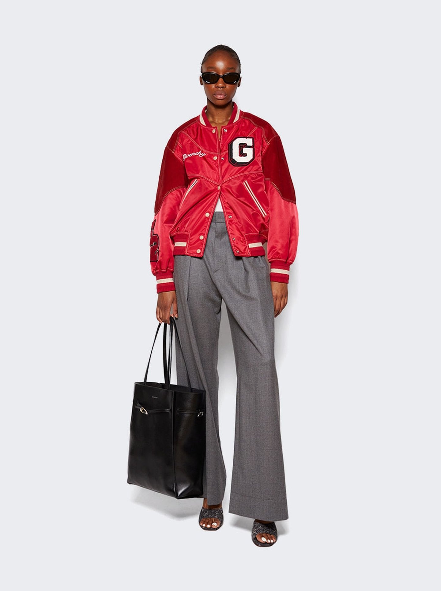 College Bi-Material Varsity Jacket | SHOP BAZAAR