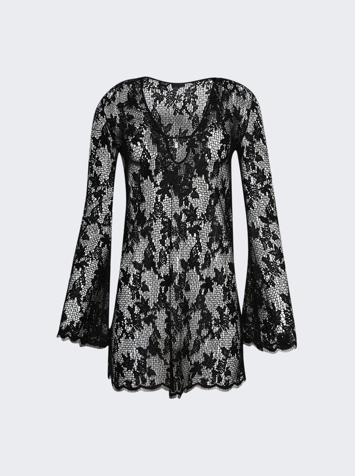 【送料&関税込】Givenchy Lace Dress GIVENCHY Lace and knitted midi dress | NET-A-PORTER