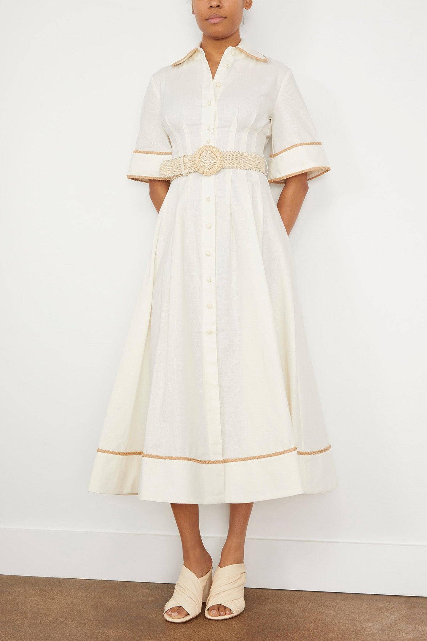 Lucia Shirt Dress - Off White | SHOP BAZAAR