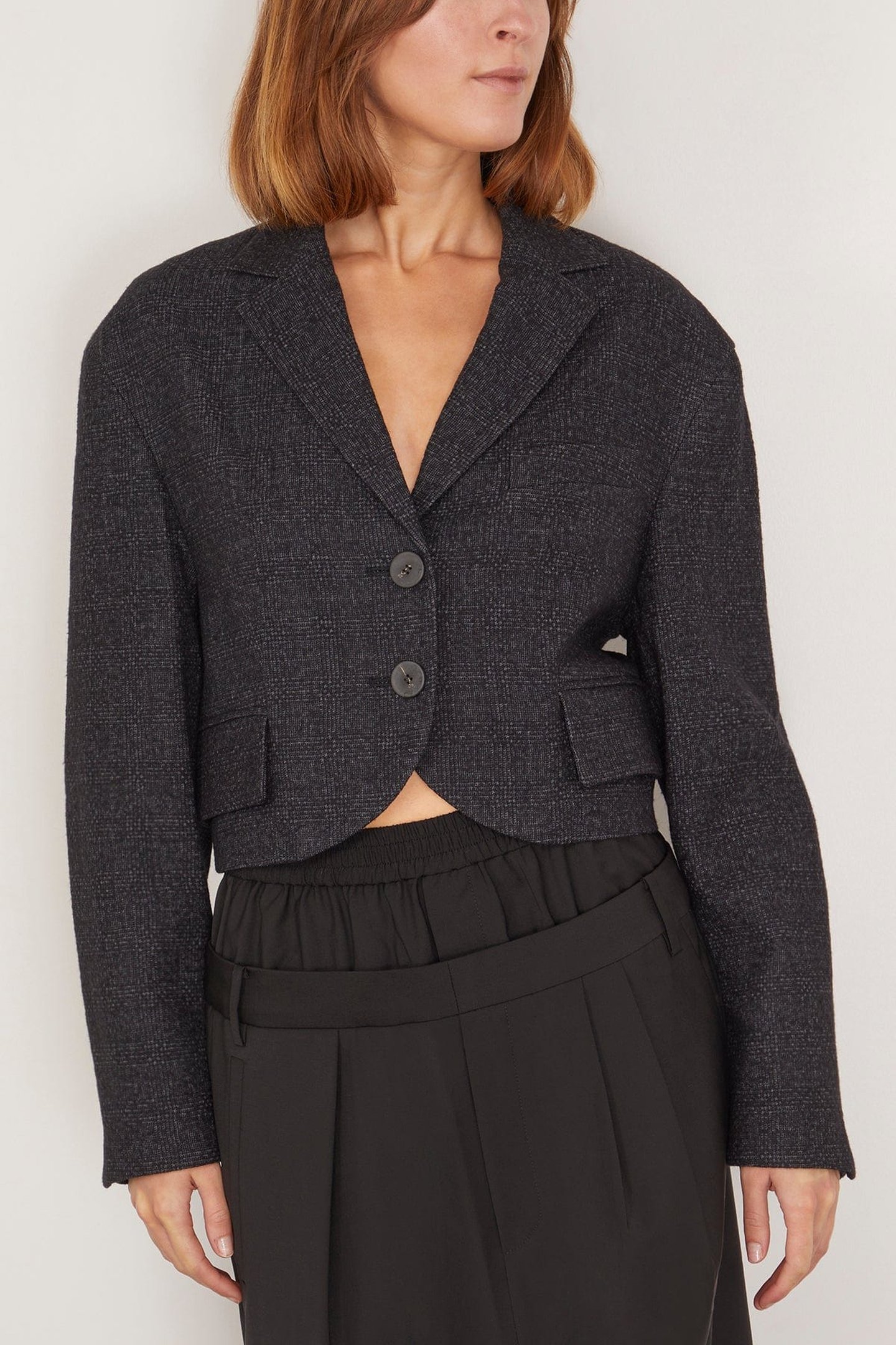 2plan Le Berry Mac crop blazer, gray, size M.