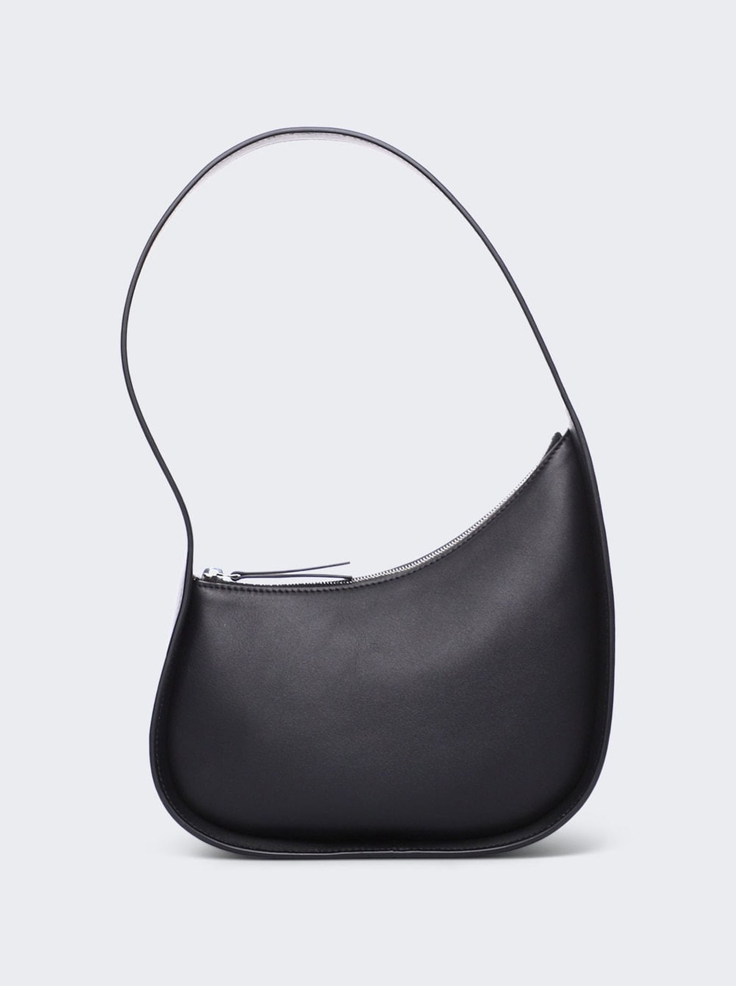 real leather half moon shoulder bag