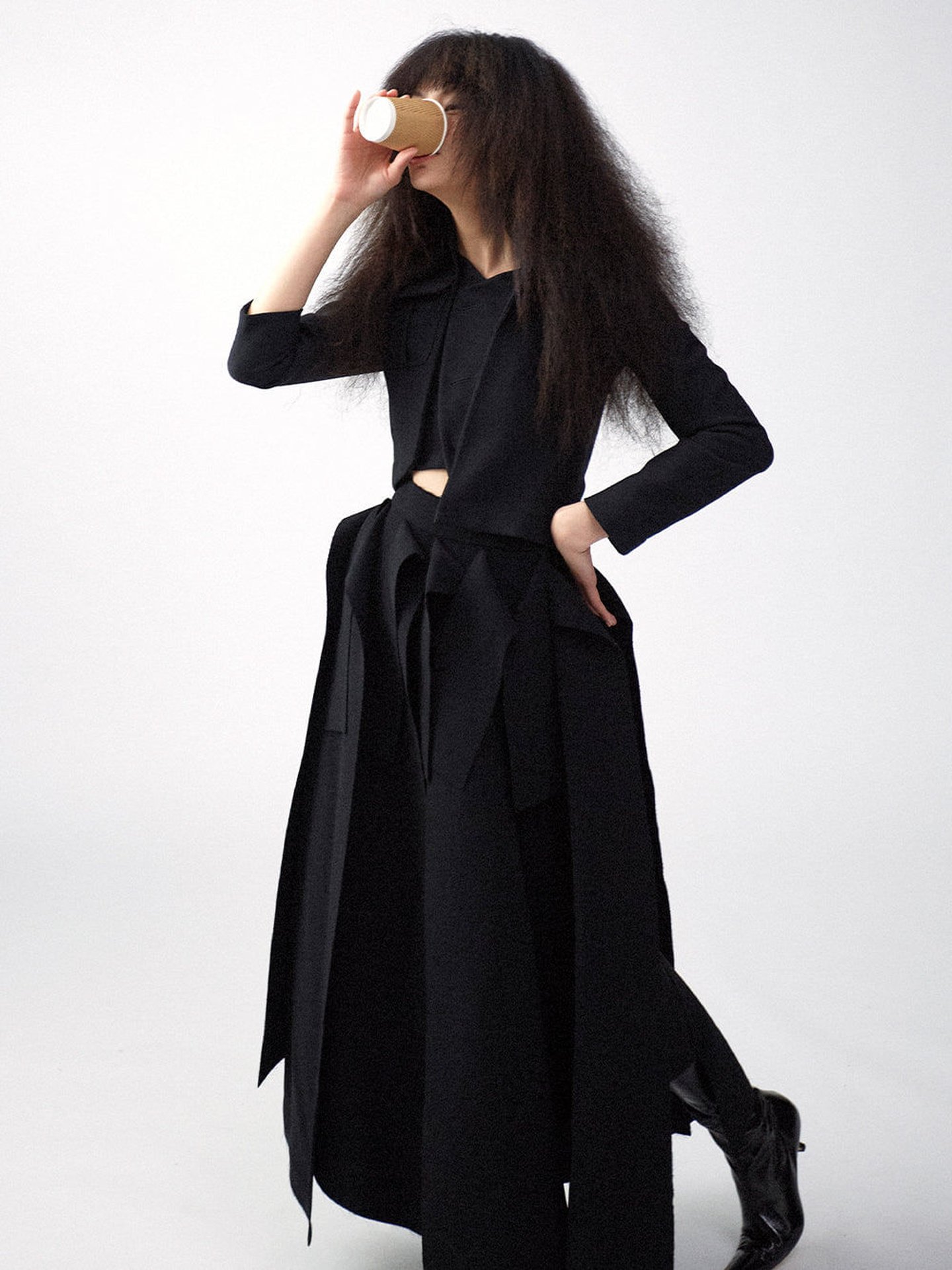 Nylon Cropped Asymmetrical Jacket by Planet (Nylon Jacket