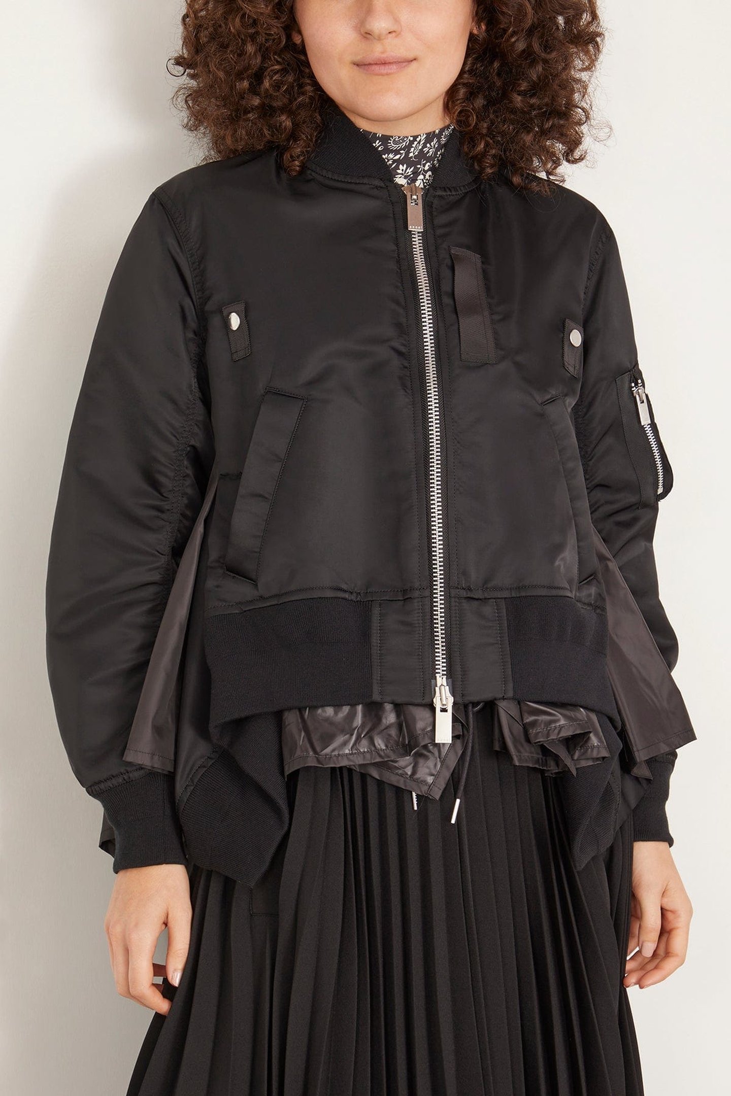 Nylon Twill Blouson - Black | SHOP BAZAAR