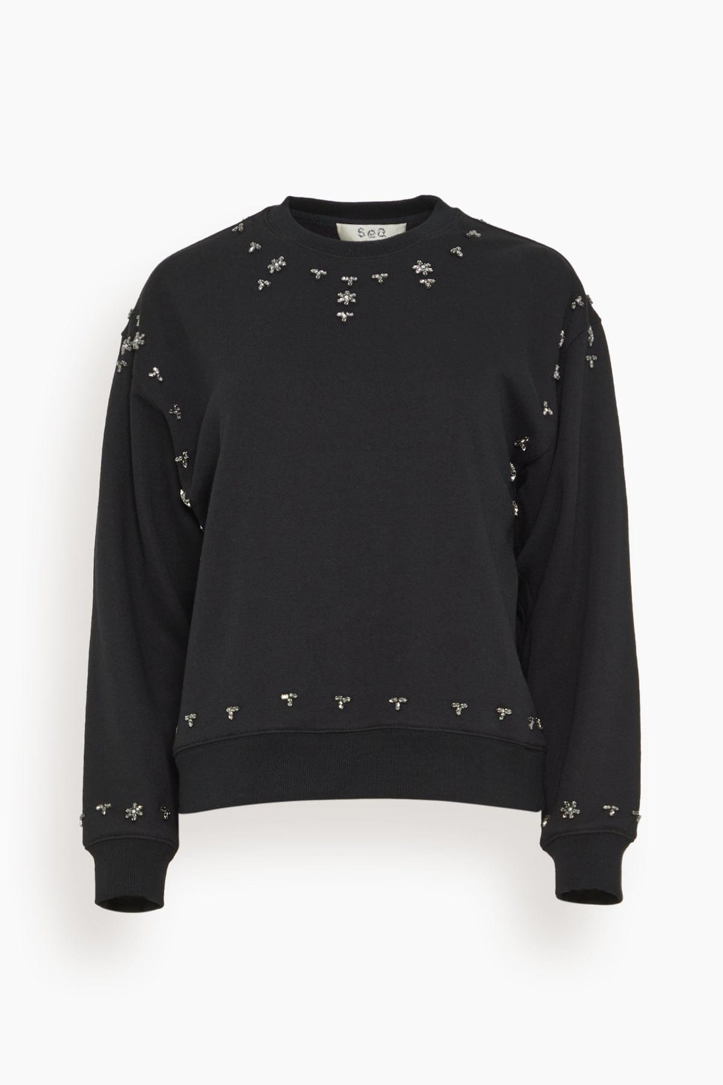 全国送料無料ギフト Caryl Beaded Sweatshirt - Black | SHOP BAZAAR トップス
