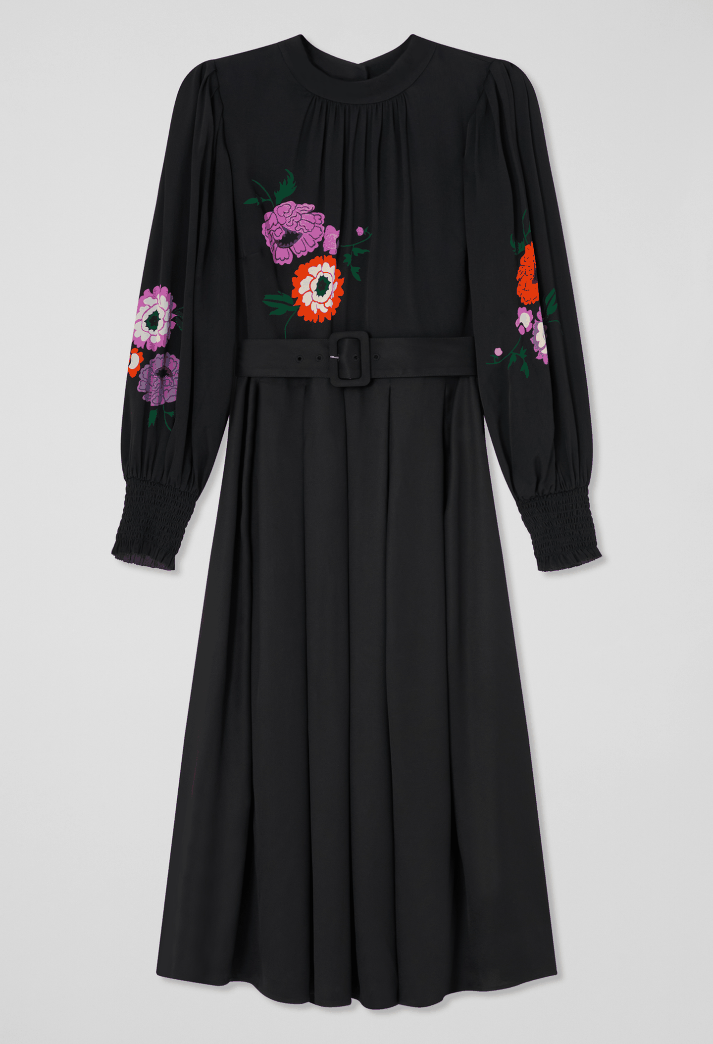 Shop the Eyes On You Pleated Bust Angel Sleeve Ruffle Hem