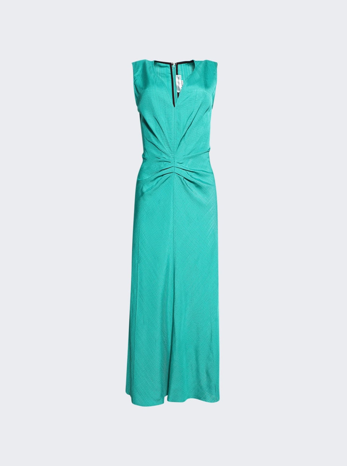 Sleeveless Gathered Waist Midi Dress Peacock | SHOP BAZAAR