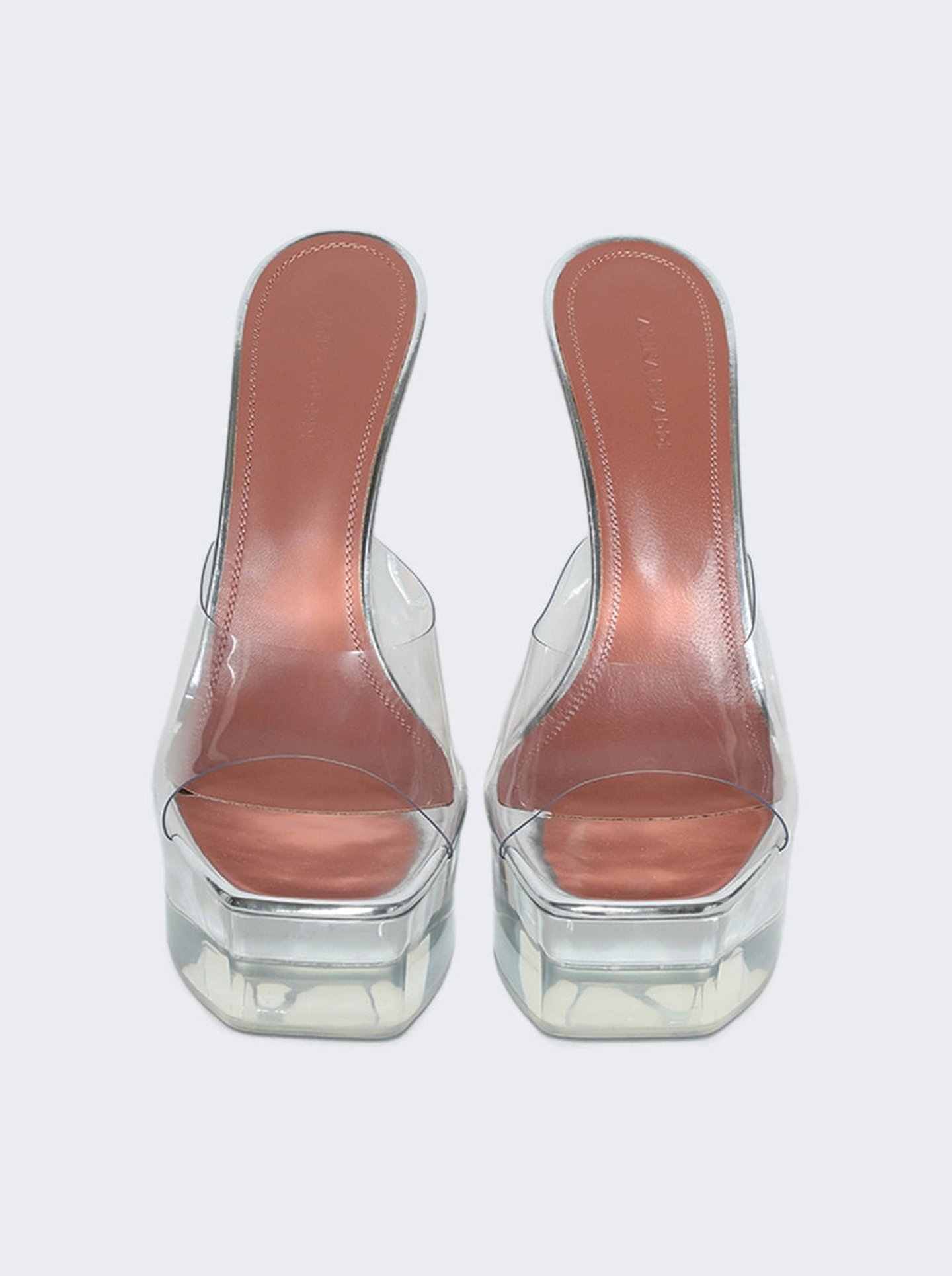 Dalida Glass Plateau Slipper Transparent | SHOP BAZAAR