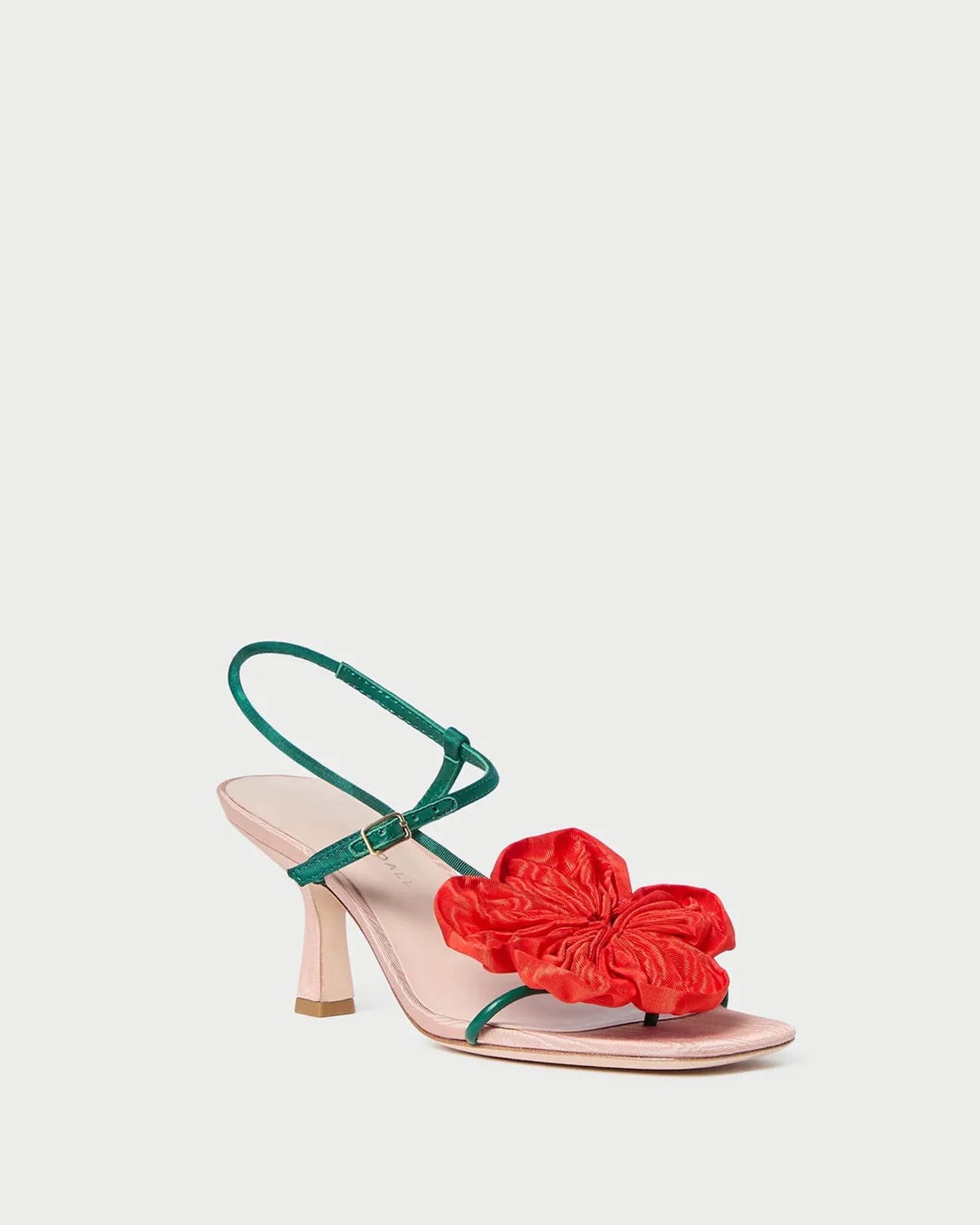 Frank Red/green Moiré Flower Sandal | SHOP BAZAAR
