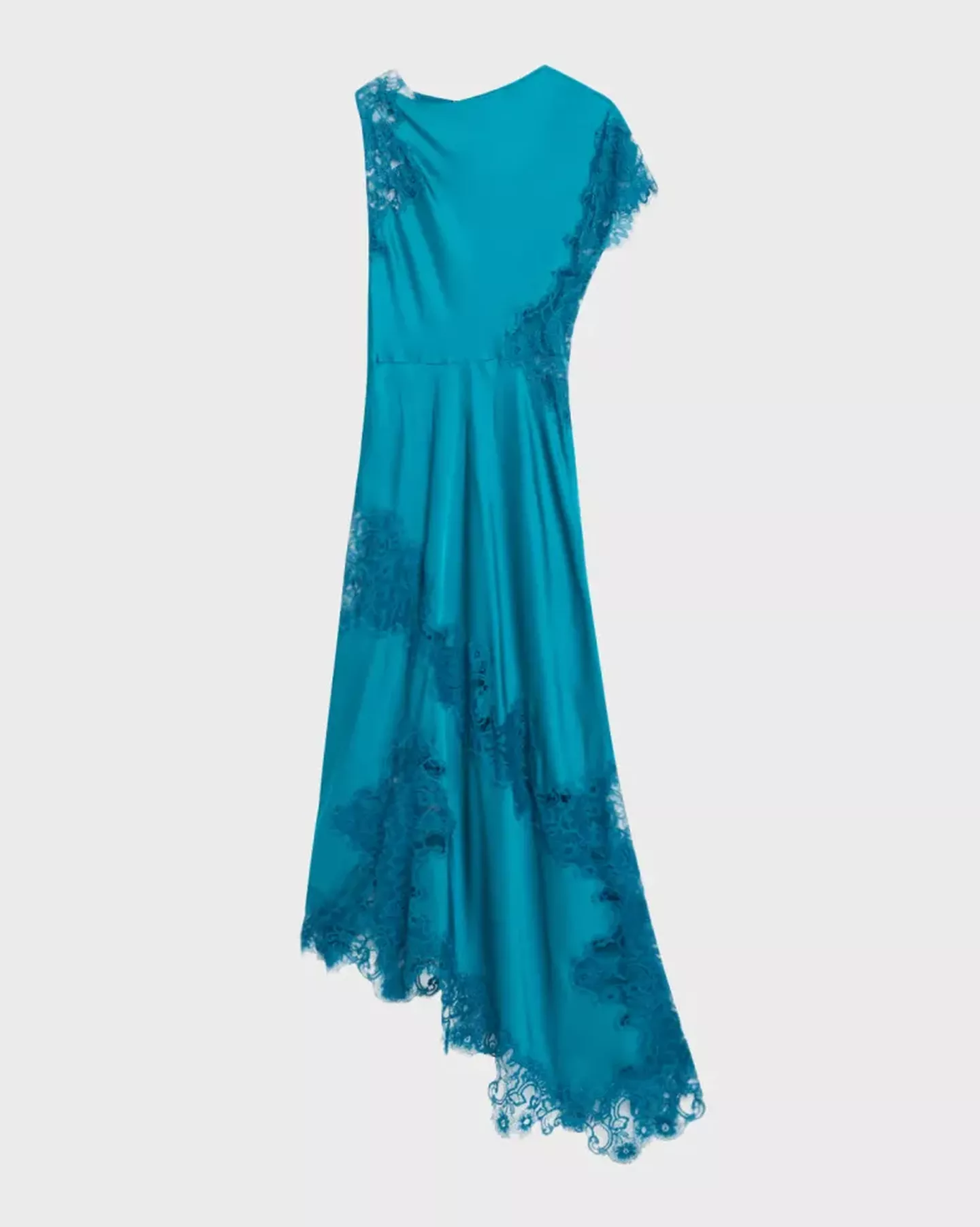 Alessia Satin and Lace Maxi Dress