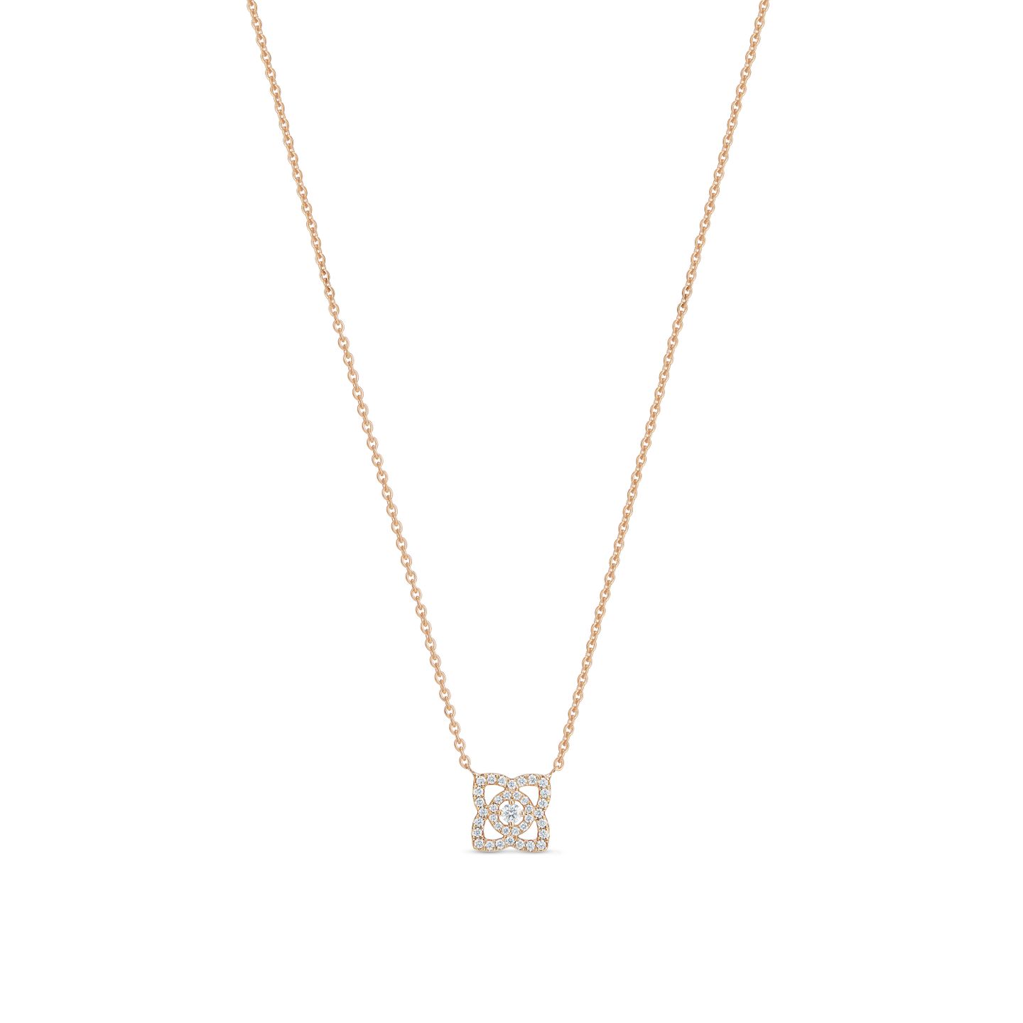 Enchanted Lotus Diamond Pendant set in 18K Rose Gold