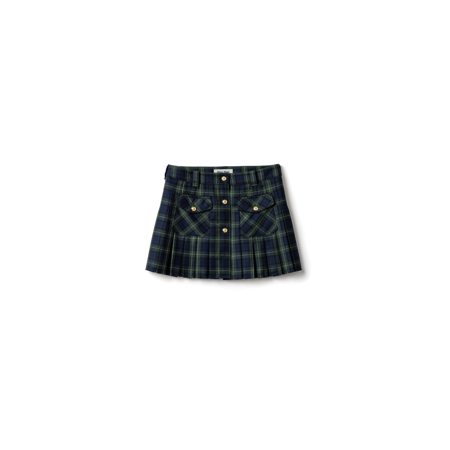 Pleated Tartan Miniskirt