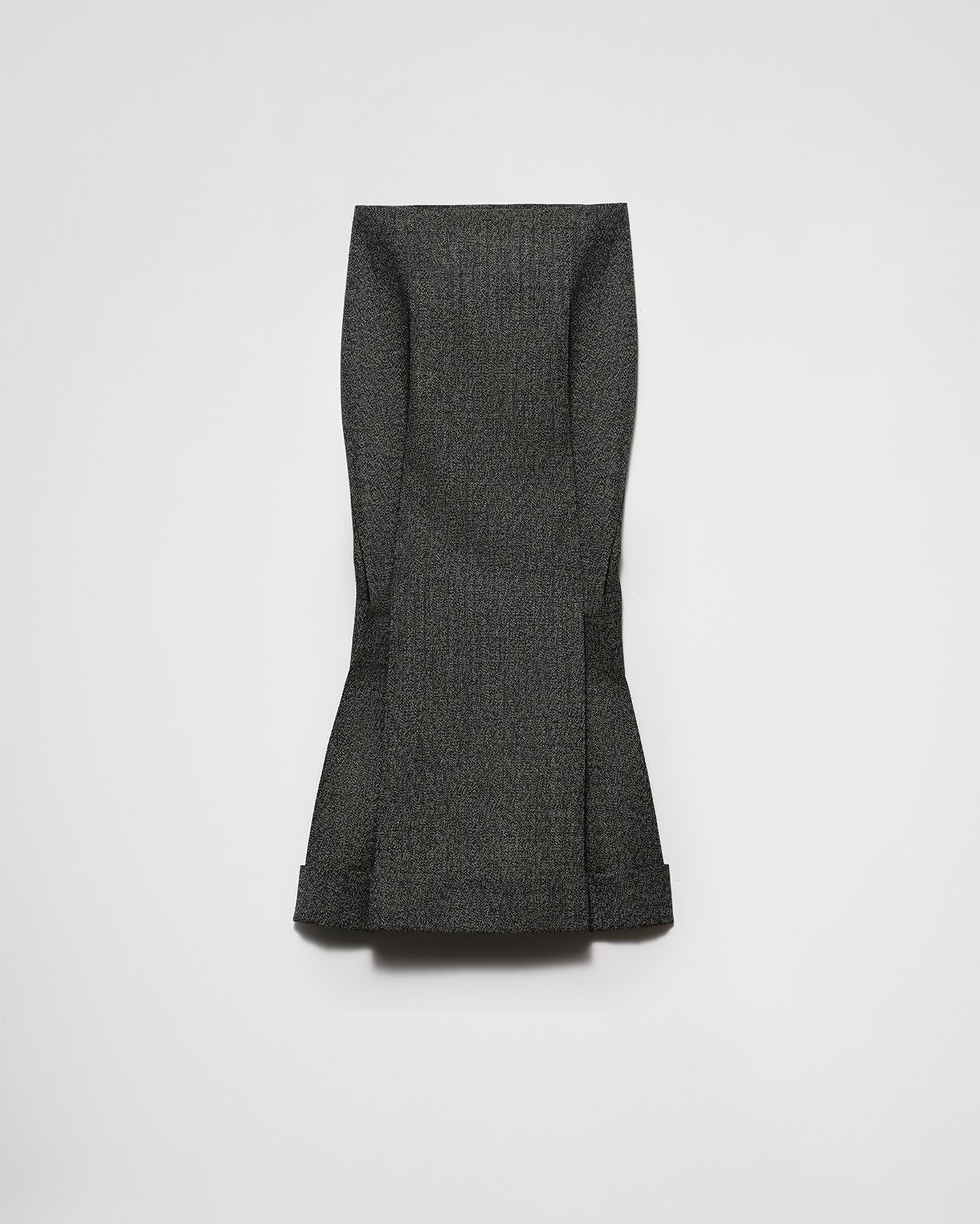 Mouliné Wool Midi-Skirt