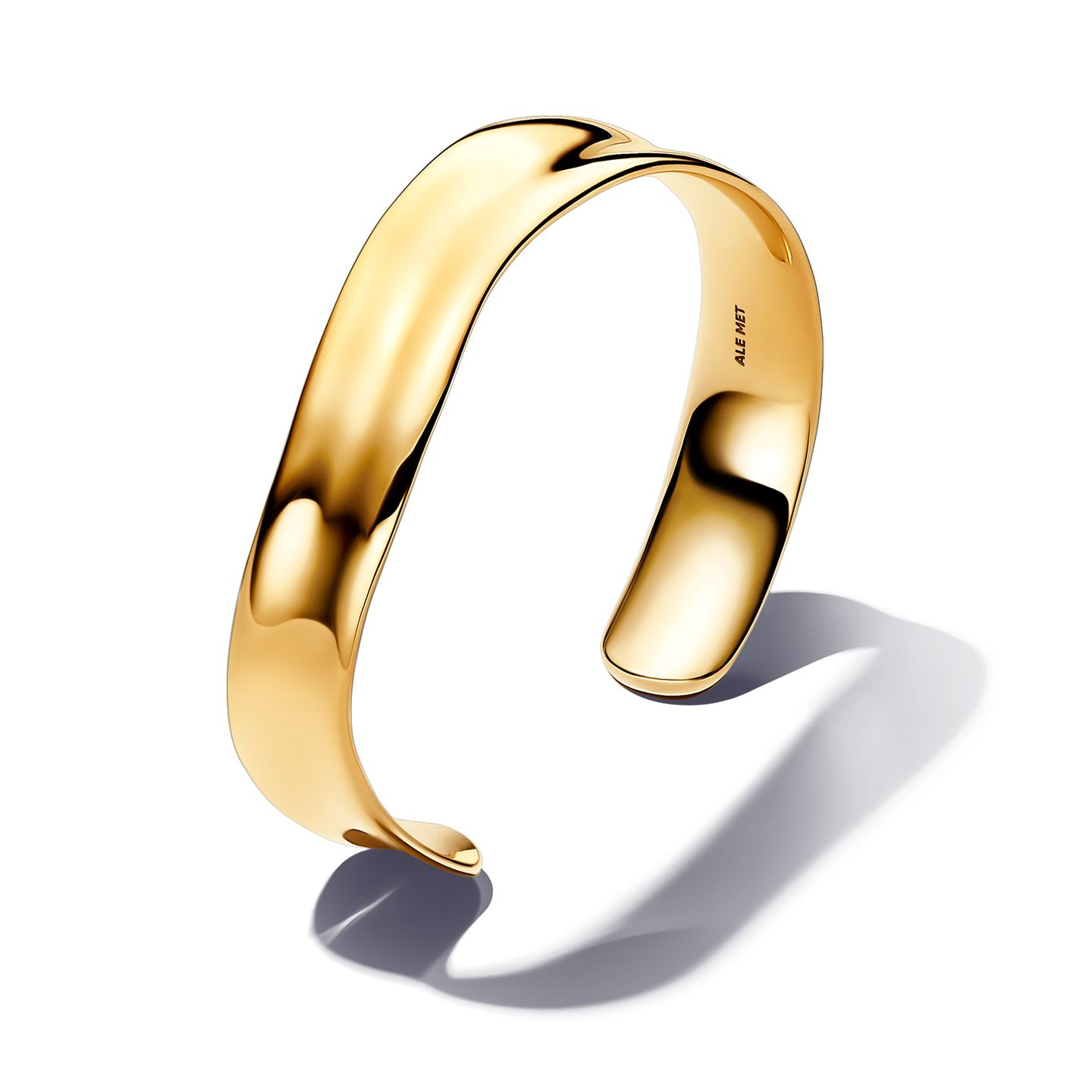 Organically Shaped Broad Open Bangle