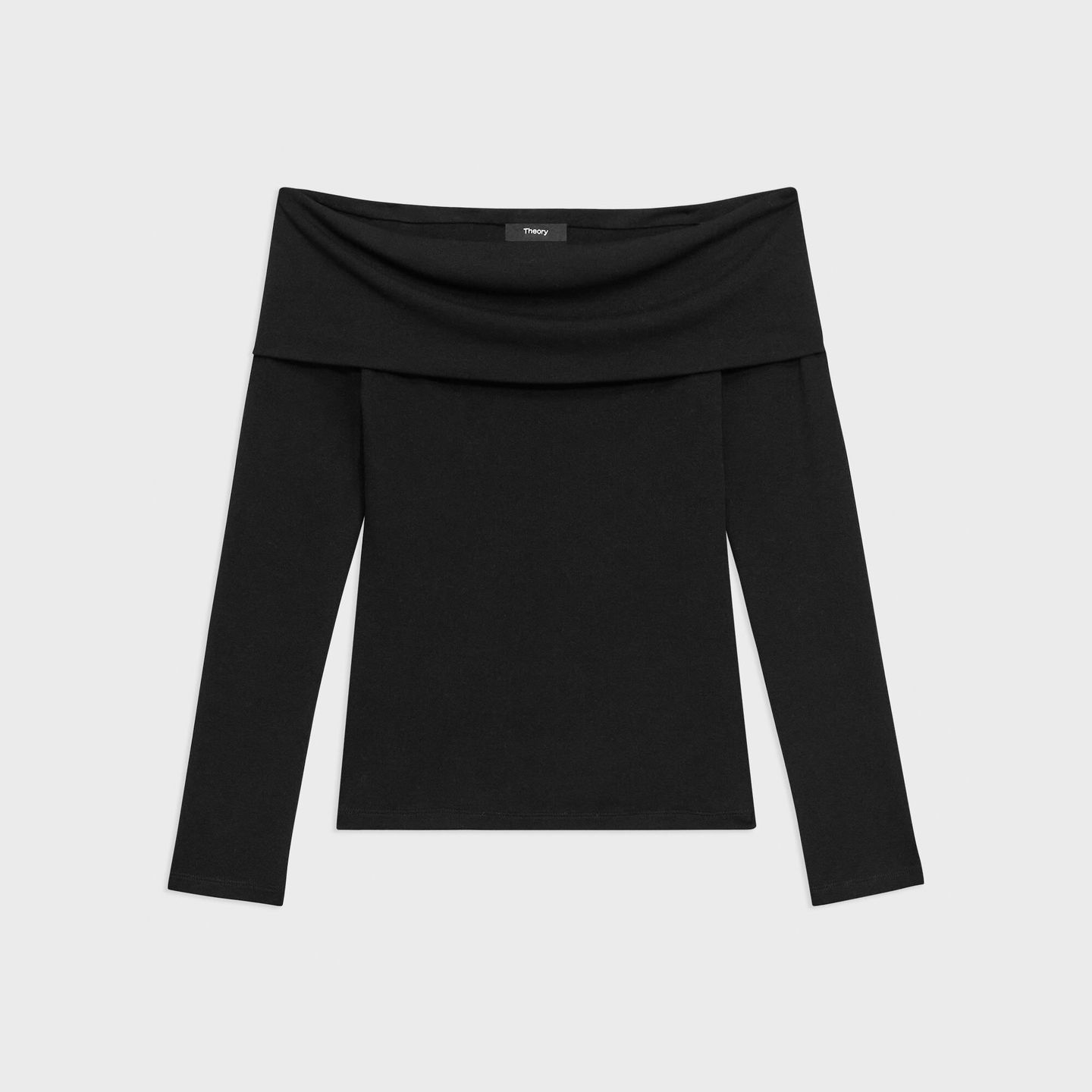 Off-the-Shoulder Top in Ribbed Viscose