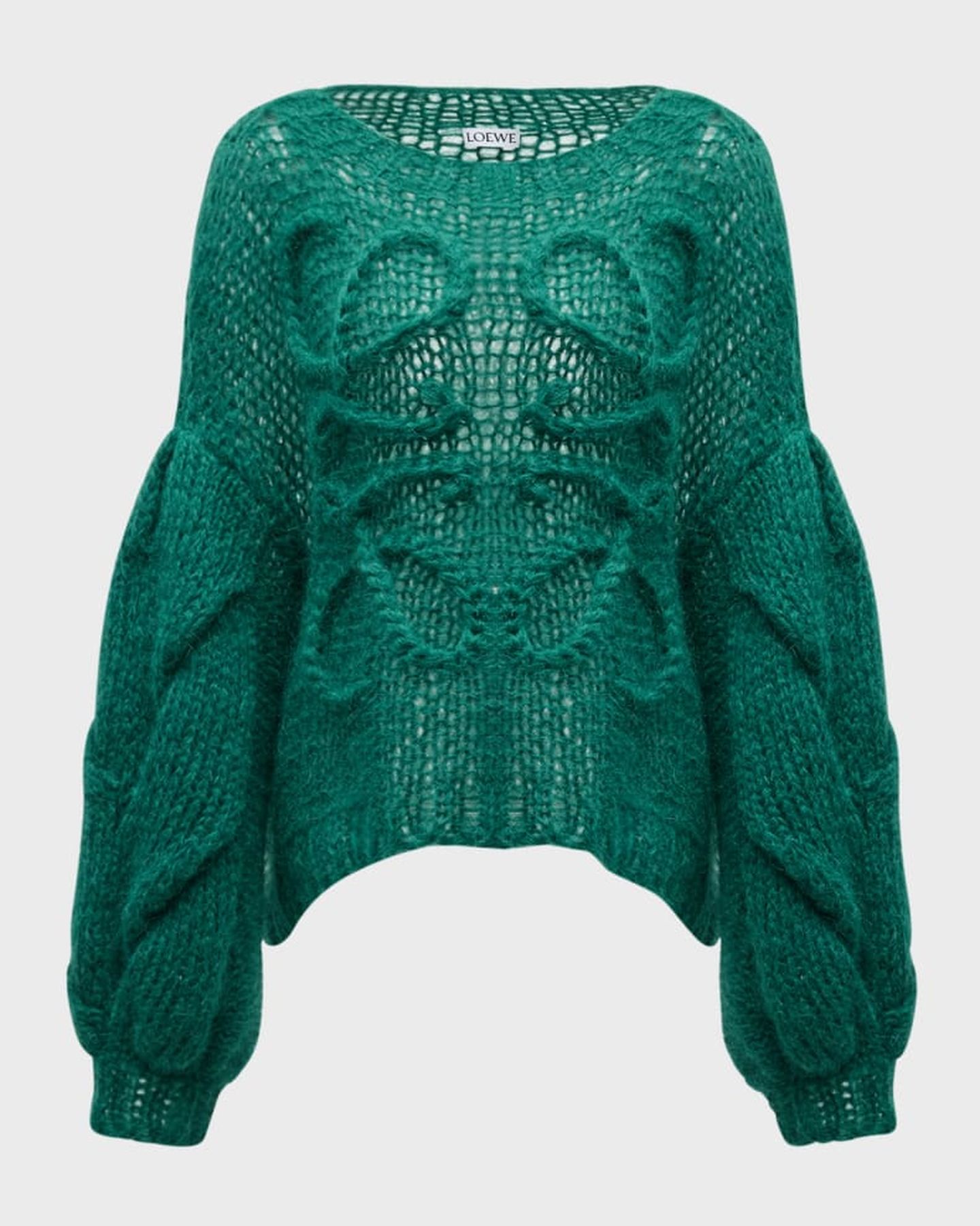 Anagram Cable-Knit Sleeve Sweater