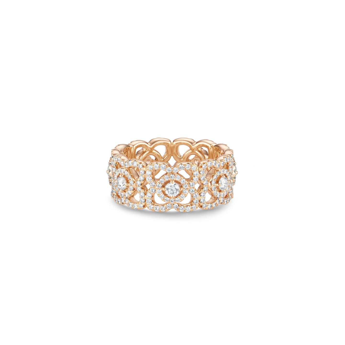 Enchanted Lotus Diamond Band set in 18K Rose Gold