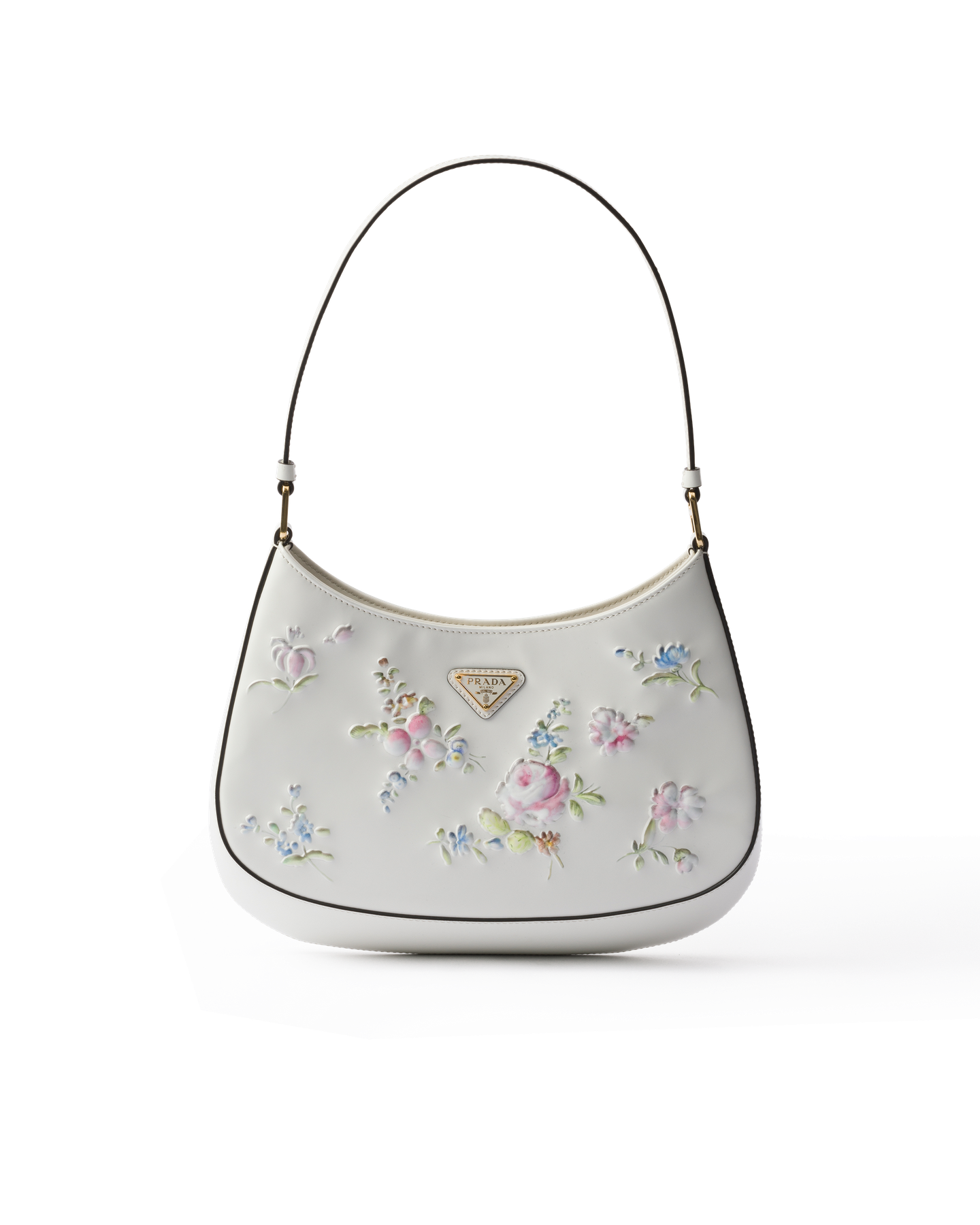 Cleo Printed Brushed Leather Shoulder Bag