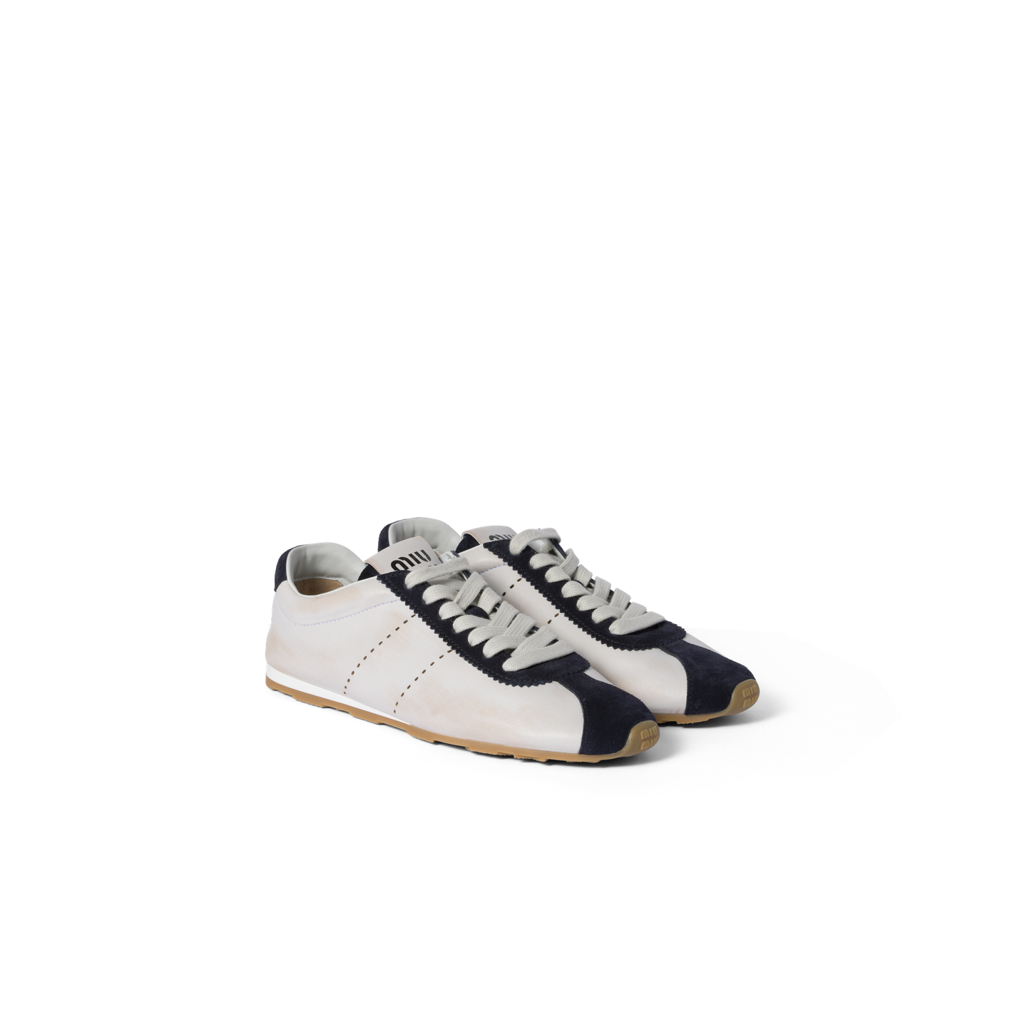 Plume Nappa Leather and Suede Sneakers