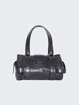 Kerala 25 Handbag in Soft Leather Black Navy | SHOP BAZAAR