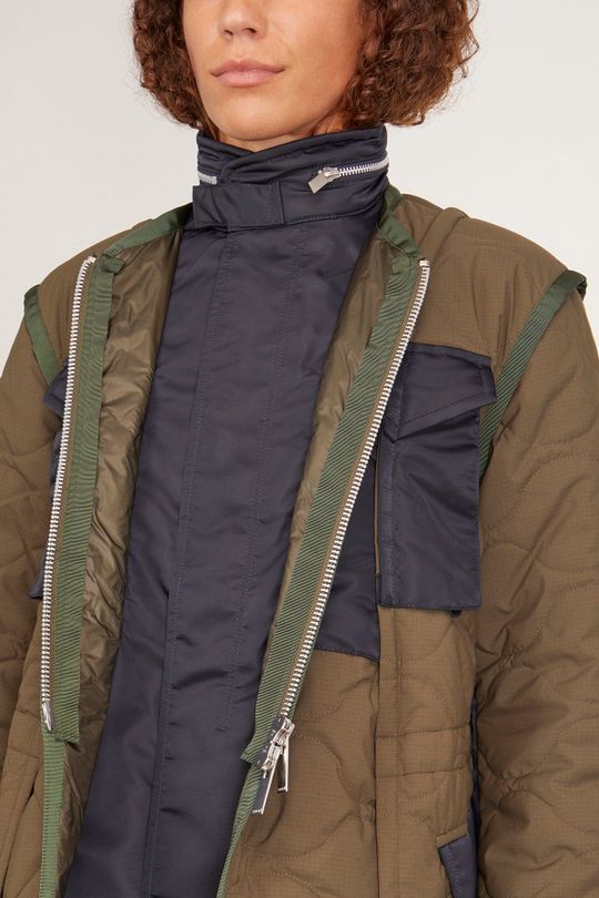 Cotton Gabardine X Wool Melton Coat | SHOP BAZAAR