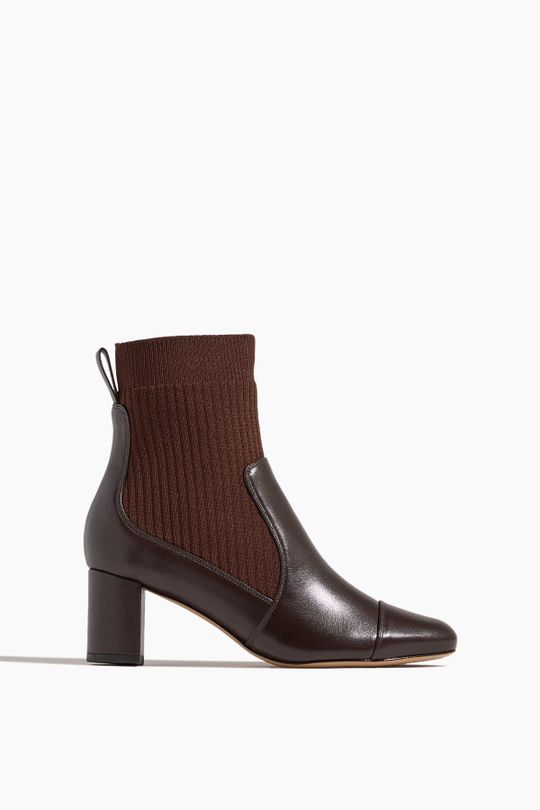 Asymmetric Clarita Sneaker in White/Cognac | SHOP BAZAAR