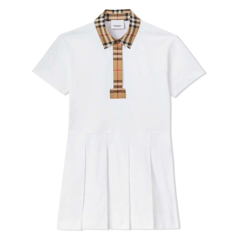 Burberry white fashion polo dress